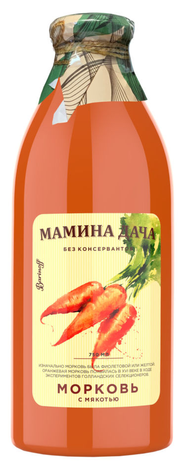 Нектар Мамина дача Морковь с мякотью 750мл