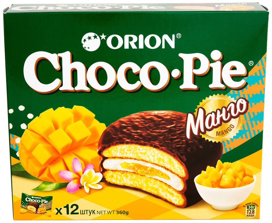 Пирожное Orion Choco Pie Манго 360г