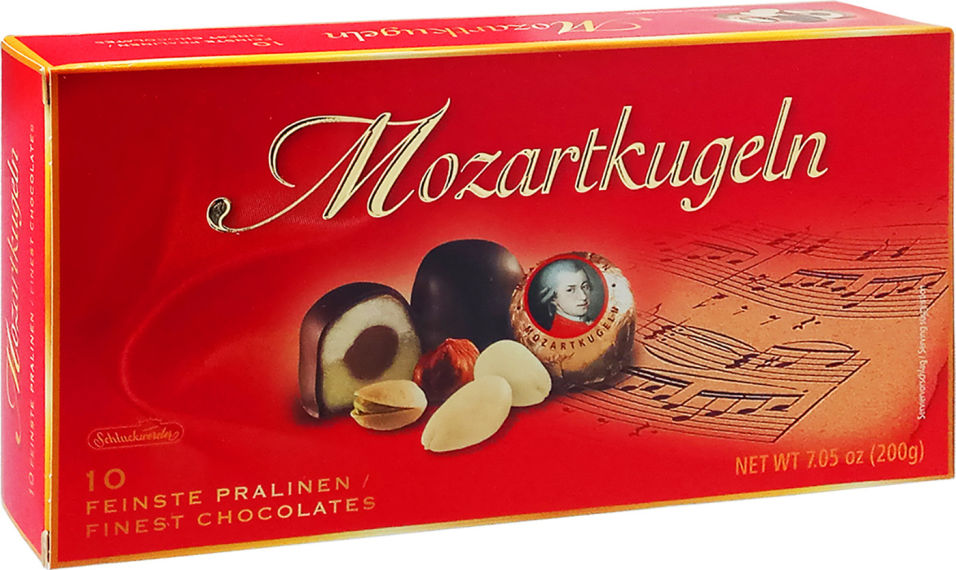 Конфеты Schluckwerder Mozart Kugeln шоколадные 200г