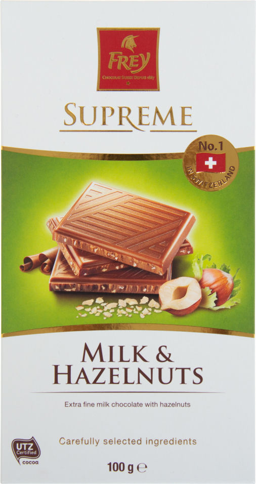 Шоколад Supreme Молочный с лесными орехами 100г