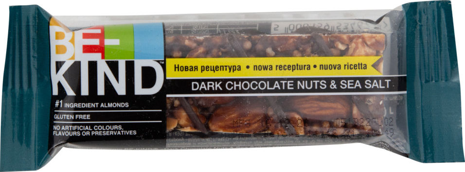 Ореховый батончик BE-Kind с темным шоколадом и морской солью 30г