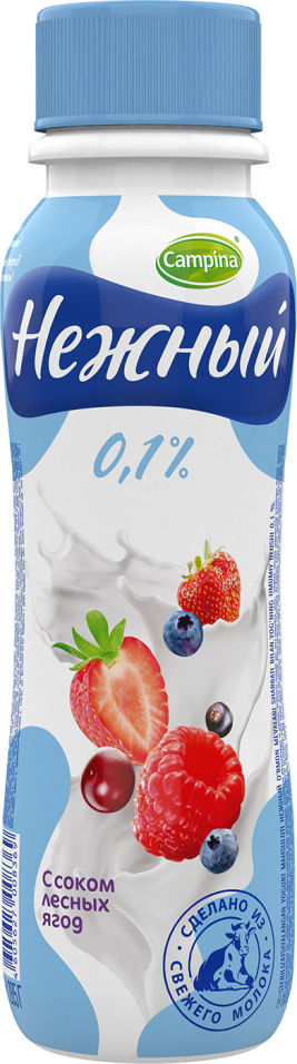 Напиток йогуртный Нежный с соком лесных ягод 0.1% 285г