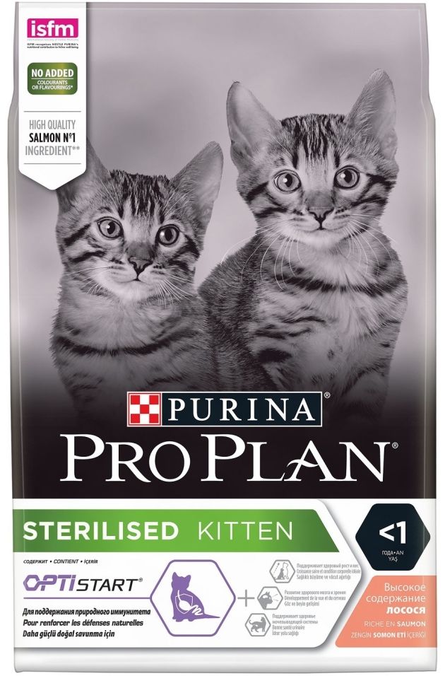 Сухой корм для стерилизованных котят Pro Plan с лососем 3кг