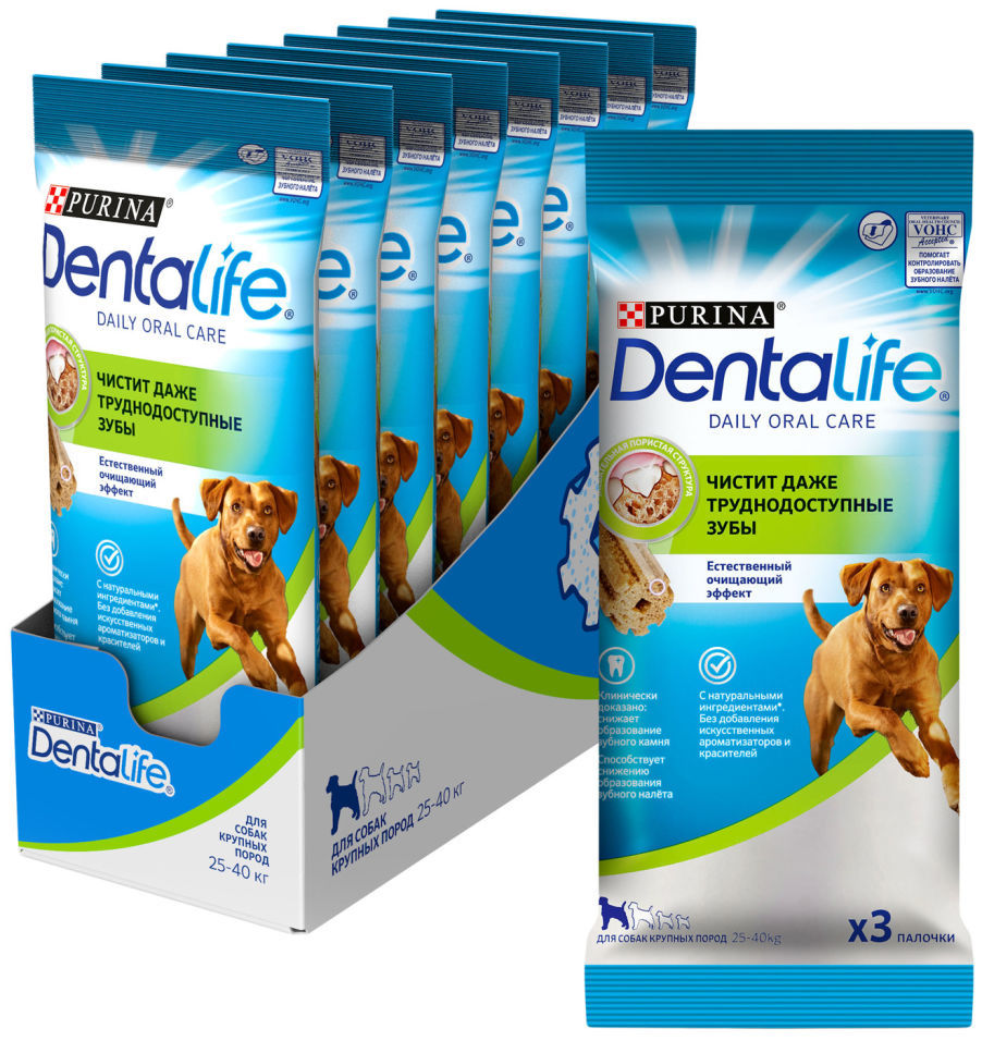 Лакомство для собак DentaLife для крупных пород для здоровья полости рта 106г (упаковка 3 шт.)