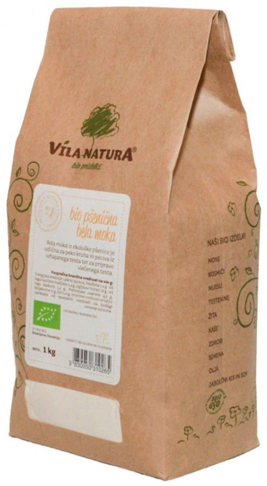 Мука Vila Natura BIO пшеничная экстра жерновая 1кг