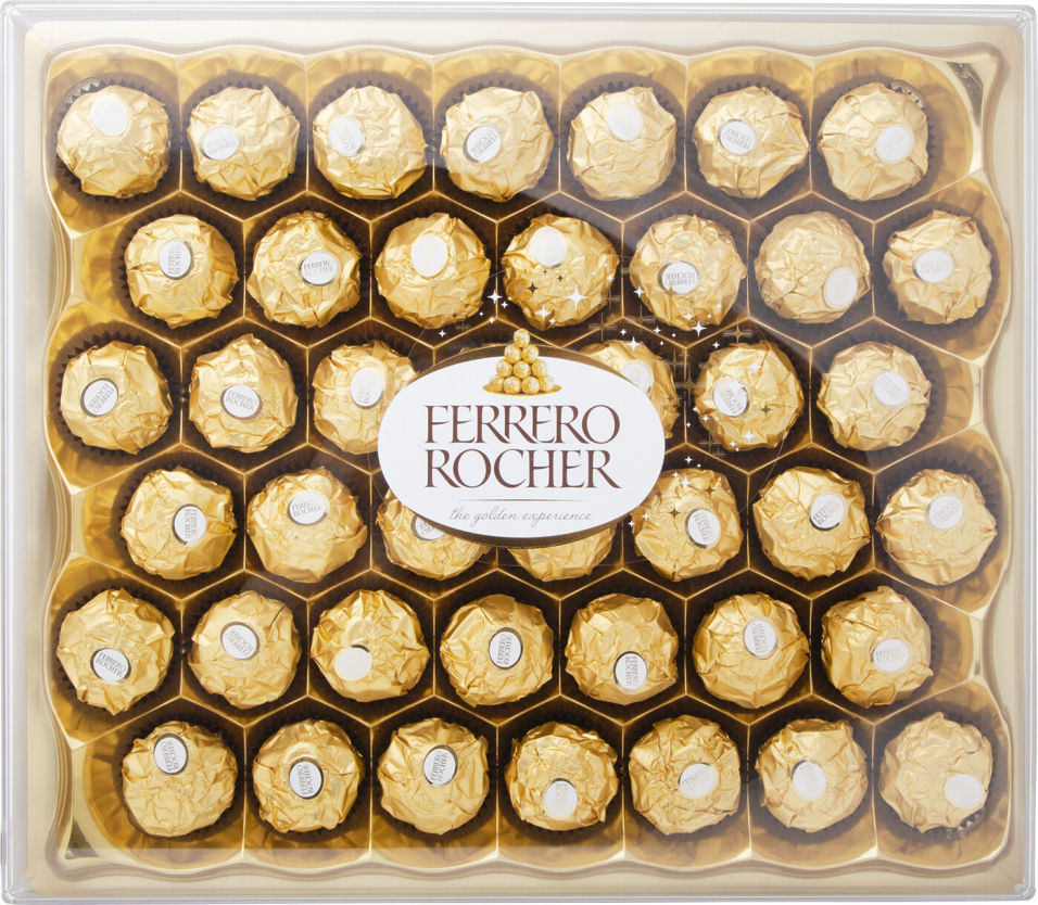 Конфеты Ferrero Rocher хрустящие из молочного шоколада 525г