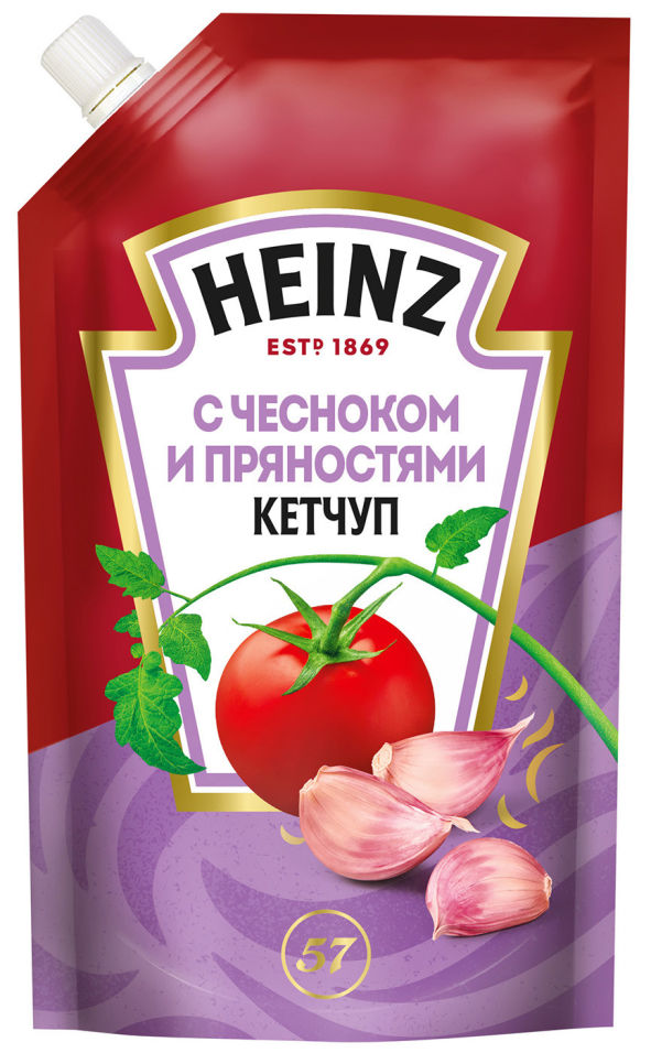 Кетчуп Heinz с чесноком и пряностями 350мл