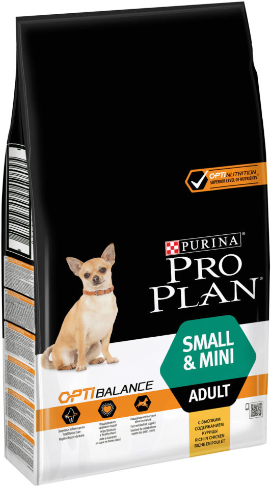 Сухой корм для собак Pro Plan Optibalance Small&Mini Adult с курицей и рисом 7кг