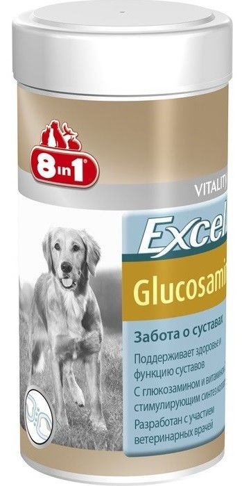 Витамины для собак 8 in 1 Excel Глюкозамин 55 таблеток