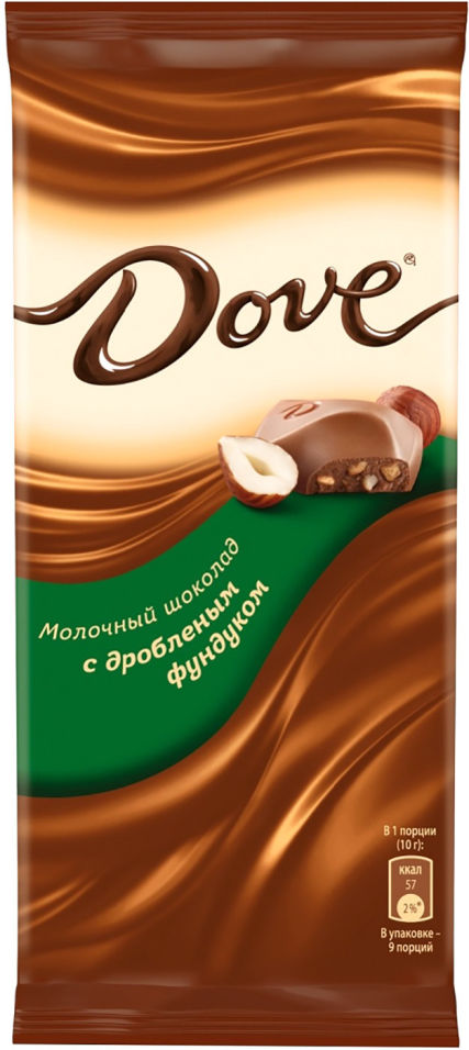 Шоколад Dove Молочный с Дробленым Фундуком 90г