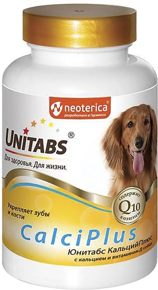 Витамины для собак Unitabs CalciPlus с Q10 100шт