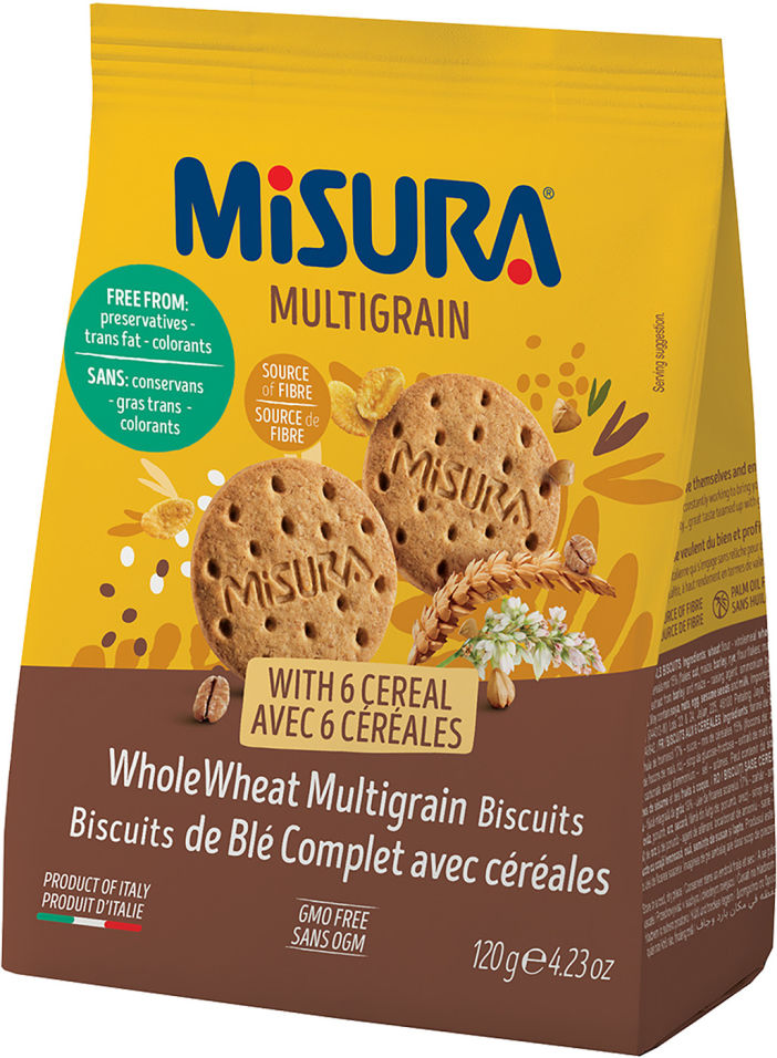 Печенье Misura Multigrain мультизерновое 6 злаков 120г