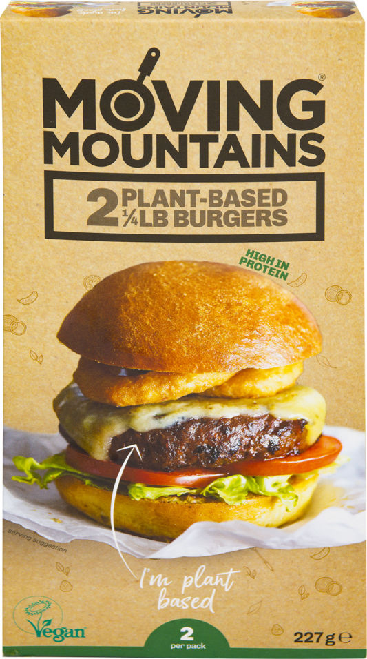 Бургер Moving Mountains из растительного мяса замороженный 2шт*113.5г