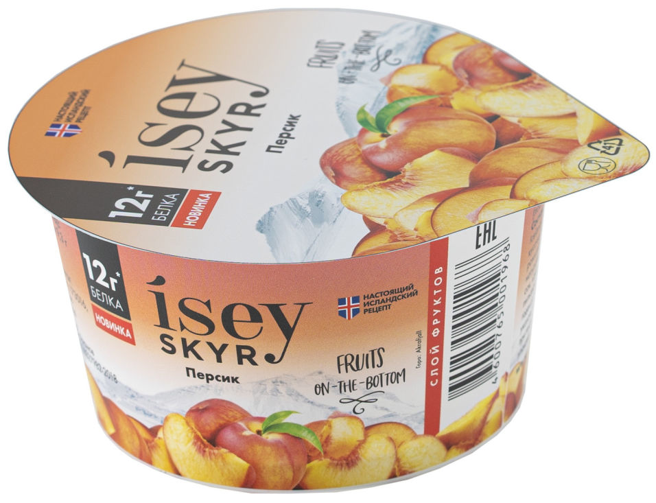 Продукт кисломолочный Isey Skyr с персиком 1.2% 140г