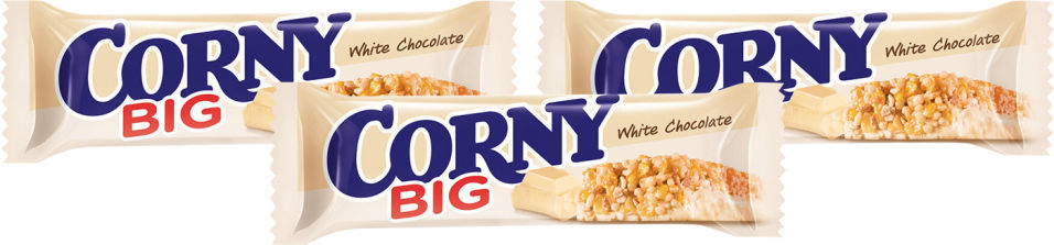 Батончик злаковый Corny Big с белым шоколадом 40г (упаковка 3 шт.)