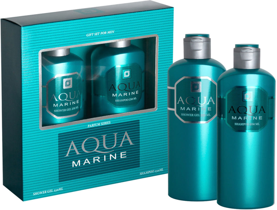 Подарочный набор Фестива Aqua marine мужской Гель для душа 250мл +Шампунь 250мл