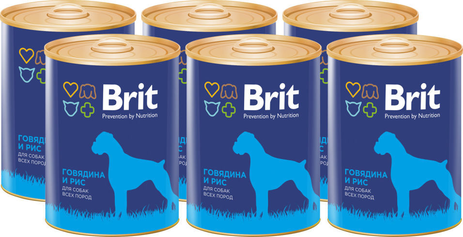 Корм для собак Brit Говядина Рис 850г (упаковка 6 шт.)