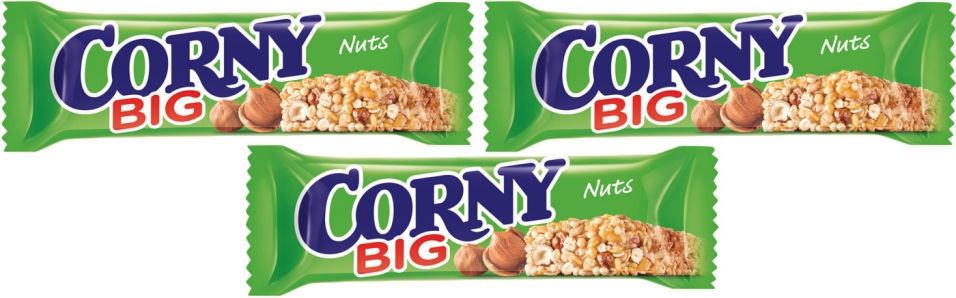Батончик злаковый Corny Big с лесным орехом 50г (упаковка 6 шт.)