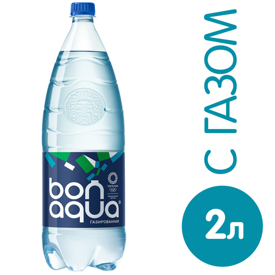 Вода Bonaqua питьевая газированная 2л