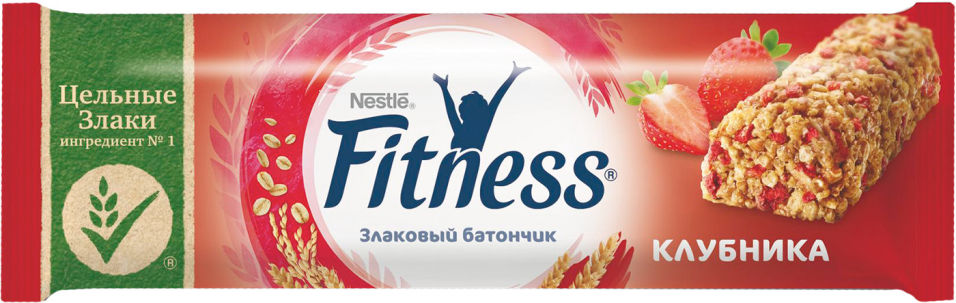 Батончик Nestle Fitness с клубникой и злаками 23.5г