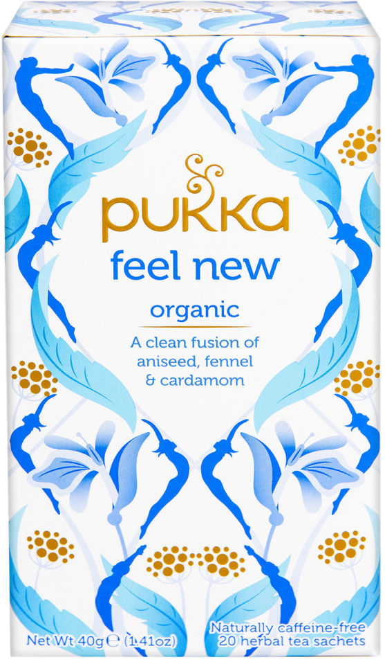 Чай травяной Pukka Feel New для очищения организма 20*2г