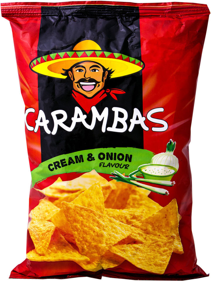 Чипсы кукурузные Carambas Cream and onion 150г