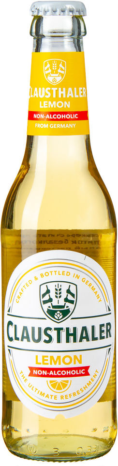 Напиток пивной Clausthaler Lemon 0.4% 0.33л Напиток пивной Clausthaler Lemon 0.4% 0.33л