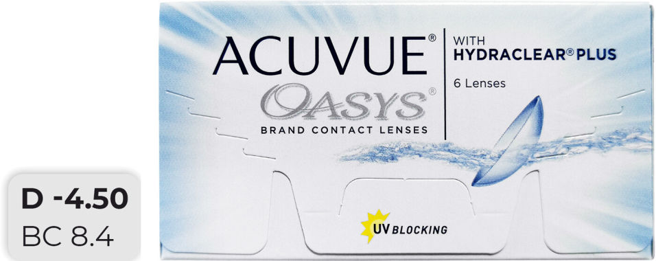Отзывы о Контактные линзы Acuvue Oasys with Hydraclear Plus Двухнедельные -4.50/14/8.4 6шт Отзывы о Контактные линзы Acuvue Oasys with Hydraclear Plus Двухнедельные -4.50/14/8.4 6шт