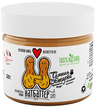 Паста Натбаттер арахисовая темной обжарки 320г