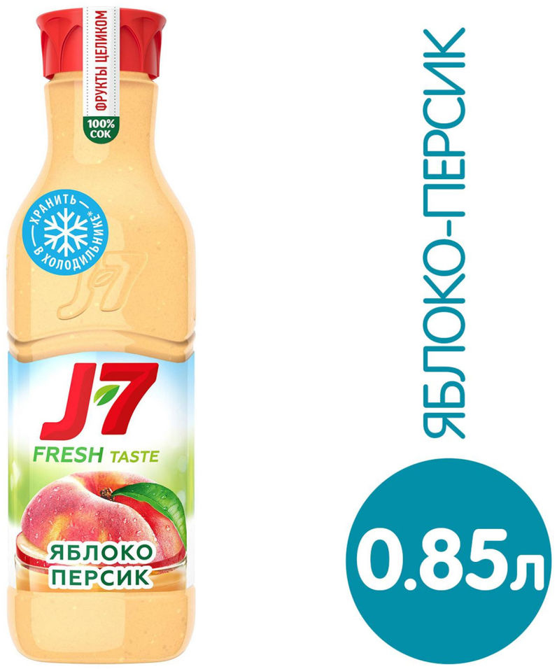 Сок J-7 Fresh Taste Яблоко-Персик 850мл
