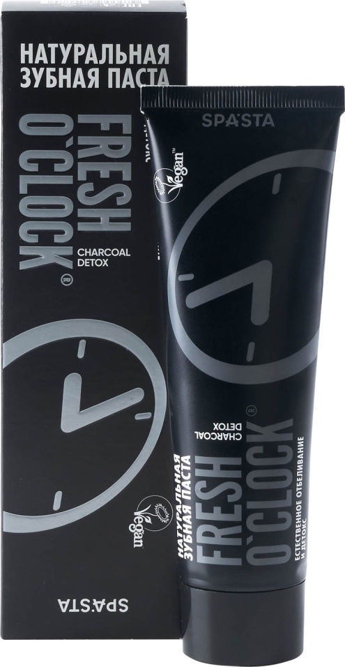 Зубная паста Spasta Fresh Oclock Естественное отбеливание и детокс 90мл