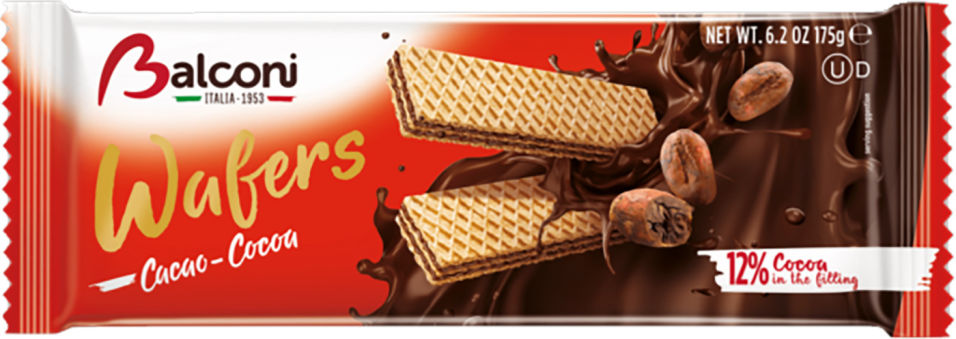 Вафли Balconi с какао начинкой 175г