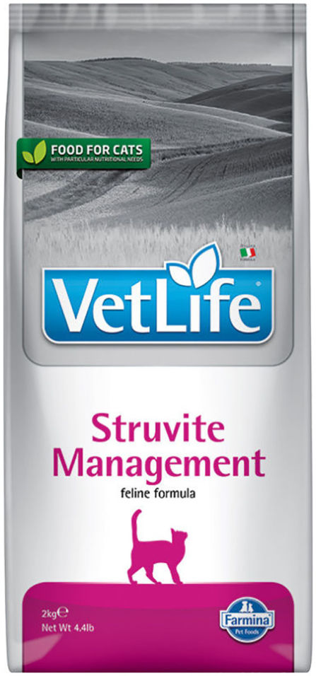 Корм для кошек Farmina Vet Life Struvite Management при рецидивах мочекаменной болезни и идиопатическом цистите 2кг Корм для кошек Farmina Vet Life Struvite Management при рецидивах мочекаменной болезни и идиопатическом цистите 2кг