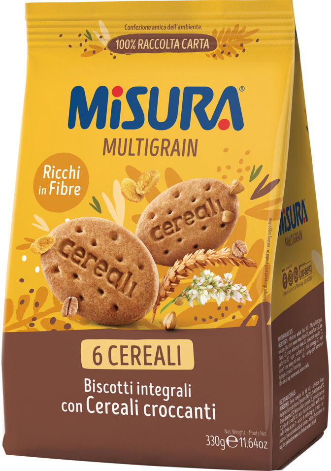 Печенье Misura Multigrain со злаками 330г