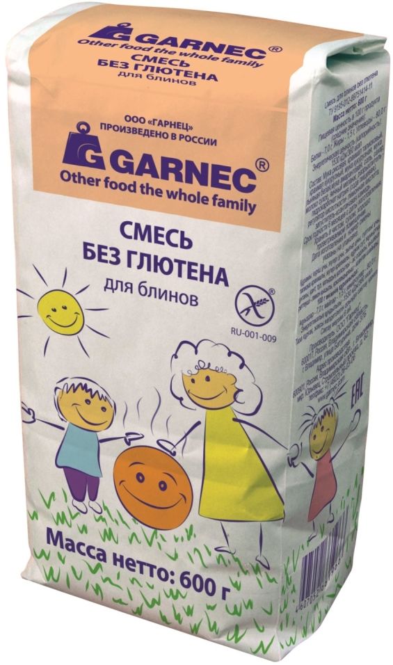 Смесь для выпечки Garnec для блинов без глютена 600г