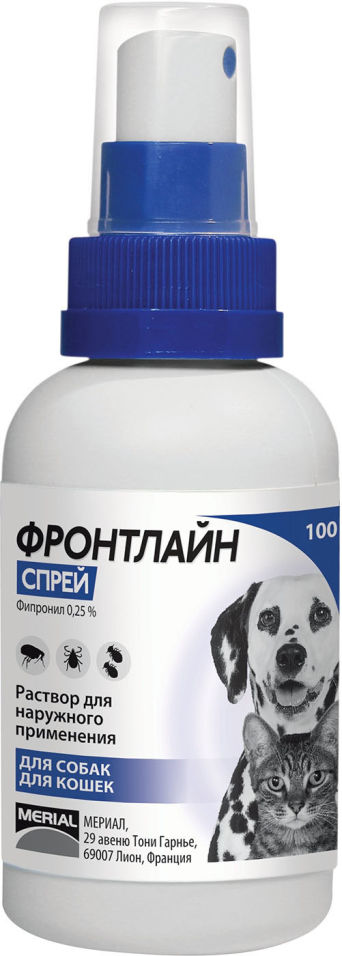 Спрей для собак Boehringer Ingelheim Фронтлайн от блох и клещей 100мл