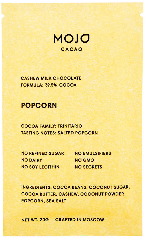 Шоколад Mojo Cacao Popcorn 20г