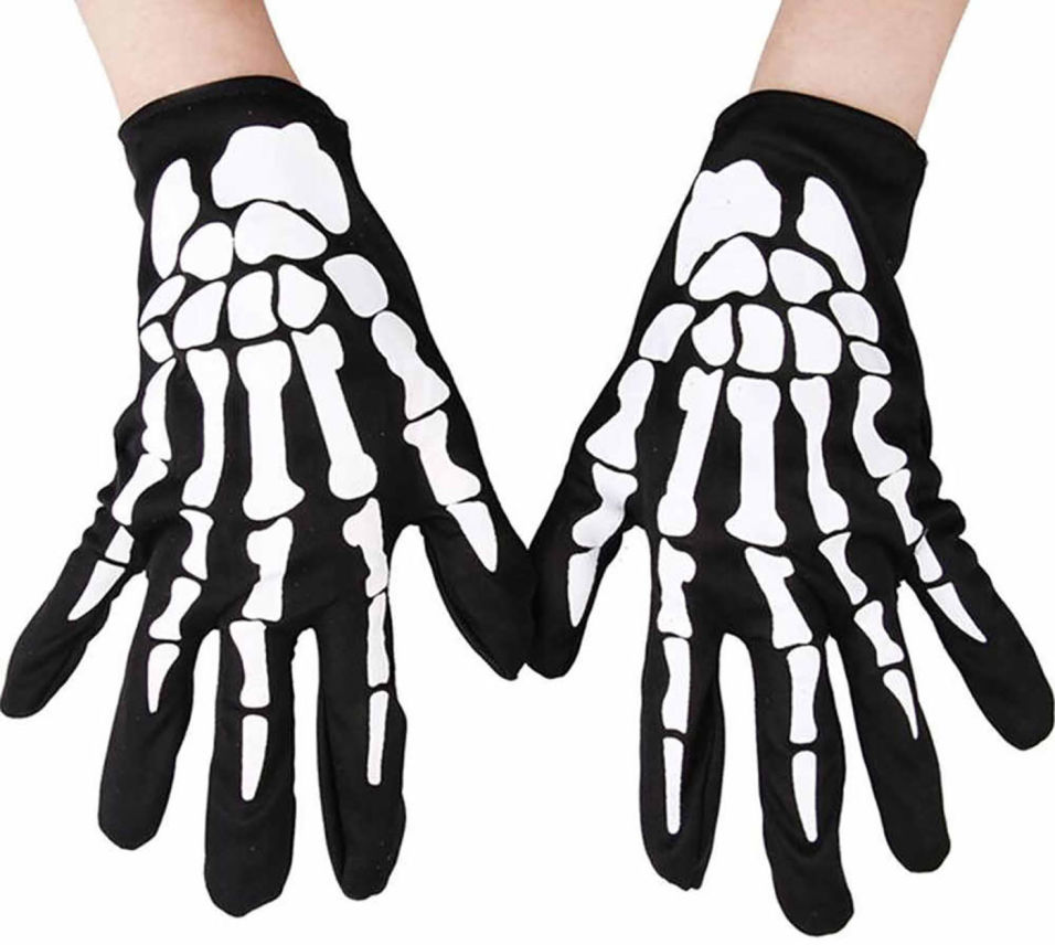 Перчатки карнавальные Скелет