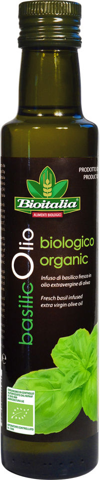 Масло оливковое BioItalia с базиликом 250мл