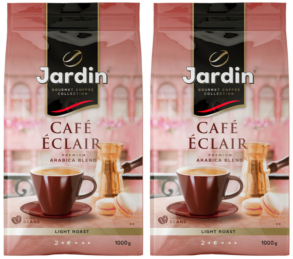 Кофе в зернах Jardin Cafe Eclair 1кг (упаковка 2 шт.)