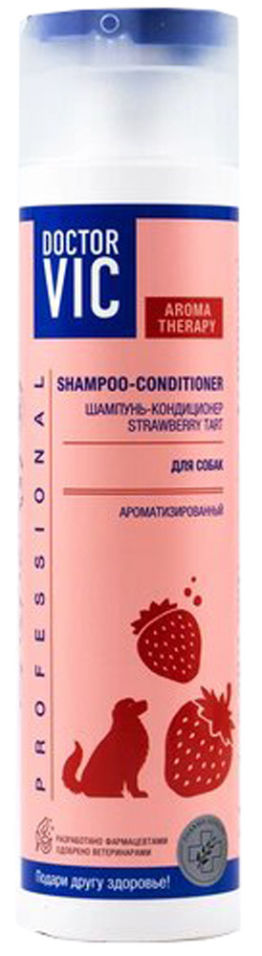 Шампунь-кондиционер для собак Doctor VIC Strawberry Tart для всех пород 250мл 296₽