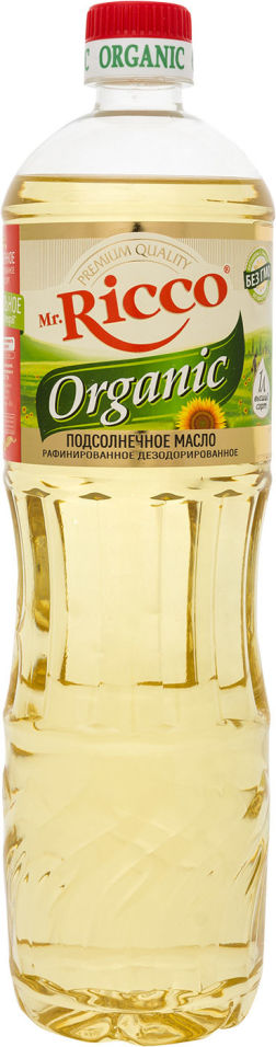 Масло подсолнечное Mr. Ricco Organic 1л Масло подсолнечное Mr. Ricco Organic 1л