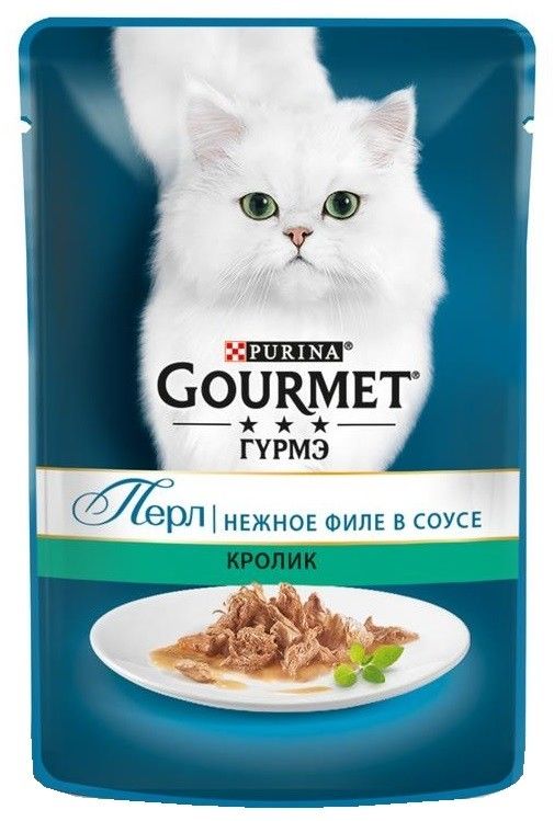 Корм для кошек Gourmet Нежное филе в соусе с кроликом 85г Корм для кошек Gourmet Нежное филе в соусе с кроликом 85г