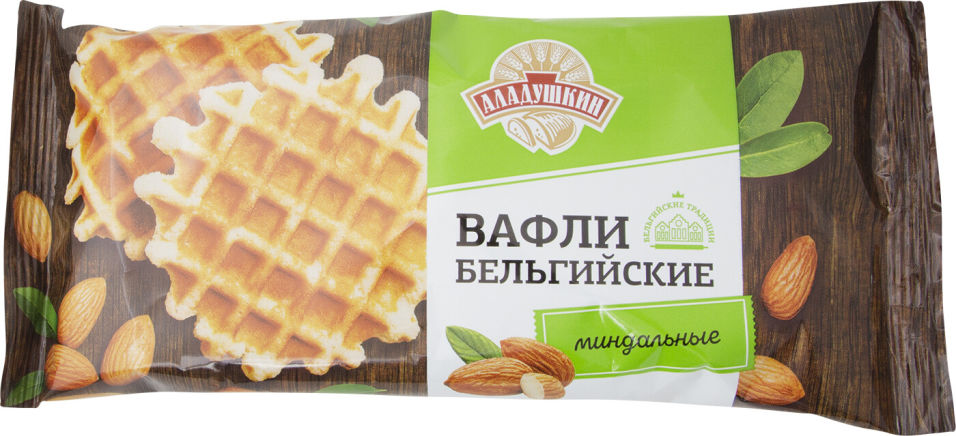 Вафли Аладушкин Бельгийские миндальные 72г