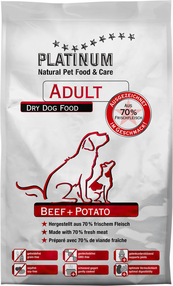 Сухой корм для собак Platinum Adult Говядина 5кг Сухой корм для собак Platinum Adult Говядина 5кг