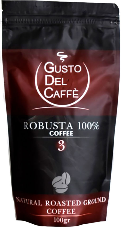 Кофе молотый Gusto Del Caffe Robusta 100% №3 100г