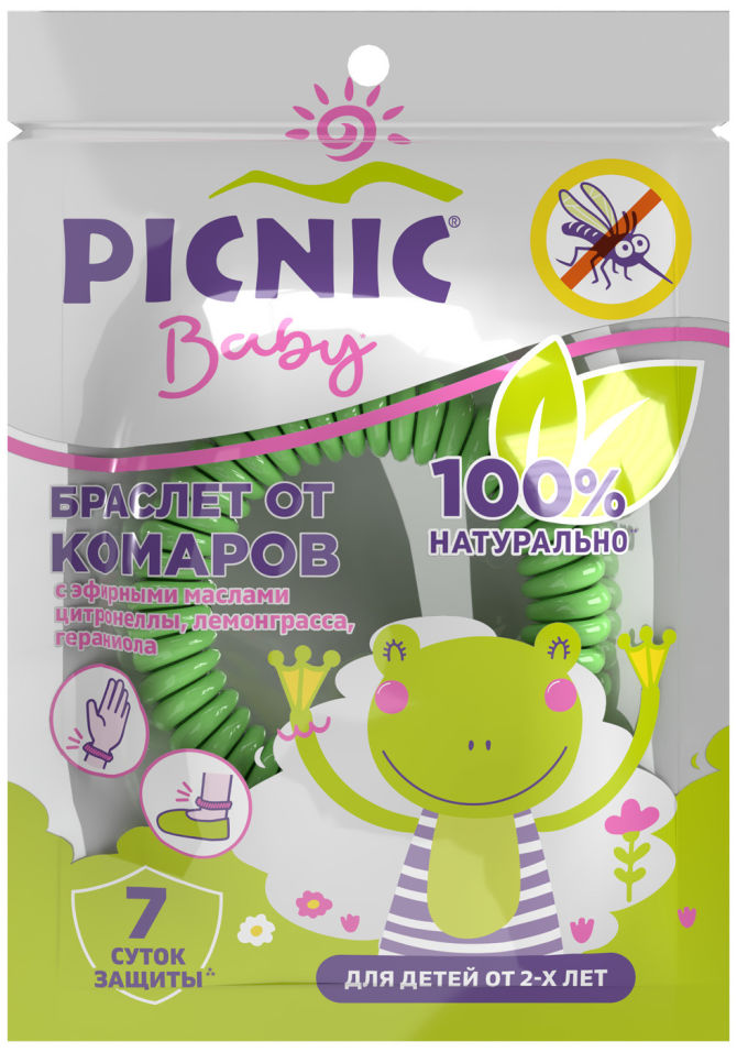 Репеллентный браслет от комаров Picnic Baby  в ассортименте