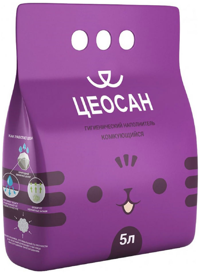 Наполнитель Цеосан комкующийся 5л