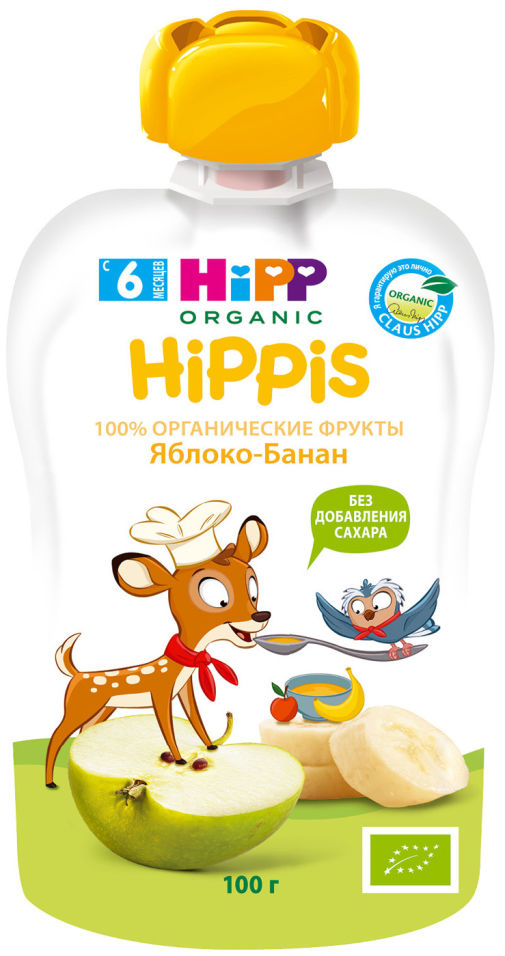 Пюре HiPP Hippis Яблоко-Банан 100г