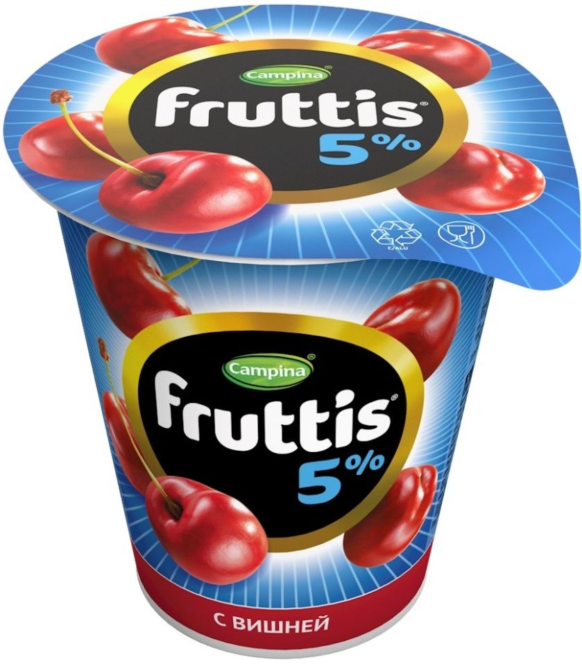 Продукт йогуртный Fruttis Сливочное лакомство вишня 5% 290г